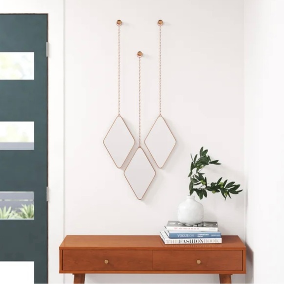 Umbra Wall Decor Wayfair Dima Diamond Metal Wall Mirrors Set Of 3
